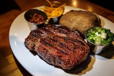 steak and potato